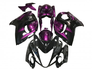 Noir Brillant Violet Foncé Carénage Moto Suzuki GSXR 1300 2008-2020 Pas Chère
