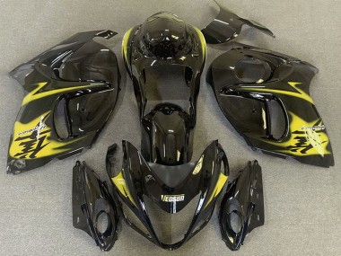 Noir Brillant Jaune Carénage Moto Suzuki GSXR 1300 2008-2020 Pas Chère
