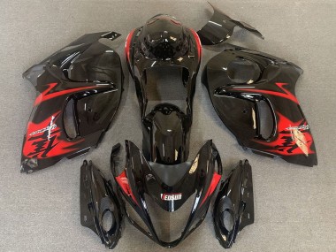 Noir Brillant Rouge Logo Carénage Moto Suzuki GSXR 1300 2008-2020 Pas Chère