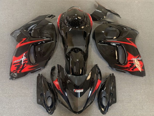 Noir Brillant Rouge Logo Carénage Moto Suzuki GSXR 1300 2008-2020