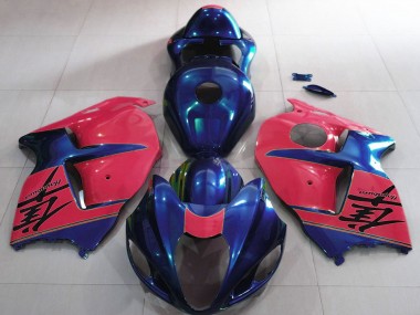 Bleu Brillant Rouge Carénage Moto Suzuki GSXR 1300 1996-2007 Pas Chère
