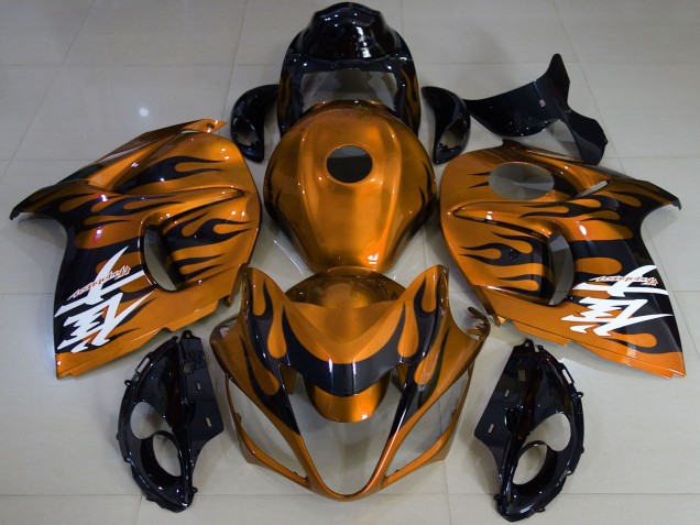 Orange Brillant Noir Carénage Moto Suzuki GSXR 1300 2008-2020