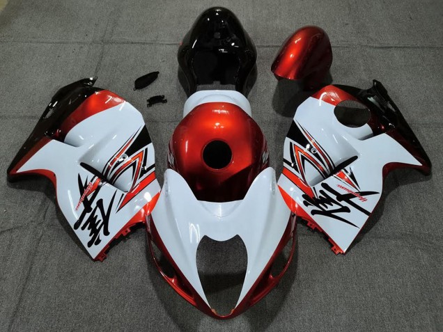 Blanc Orange Carénage Moto Suzuki GSXR 1300 1996-2007