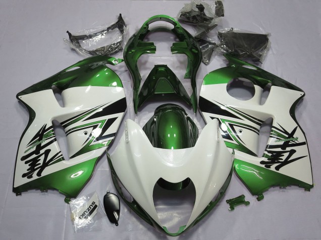 Blanc Brillant Vert Carénage Moto Suzuki GSXR 1300 1996-2007