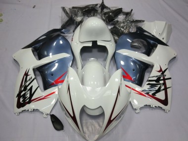Blanc Bleu Poussiéreux Carénage Moto Suzuki GSXR 1300 1996-2007 Pas Chère