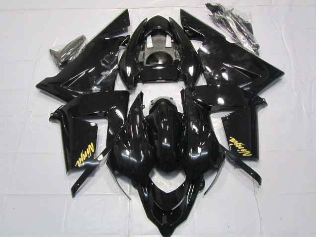 Noir Brillant Or Carénage Moto Kawasaki ZX10R 2004-2005