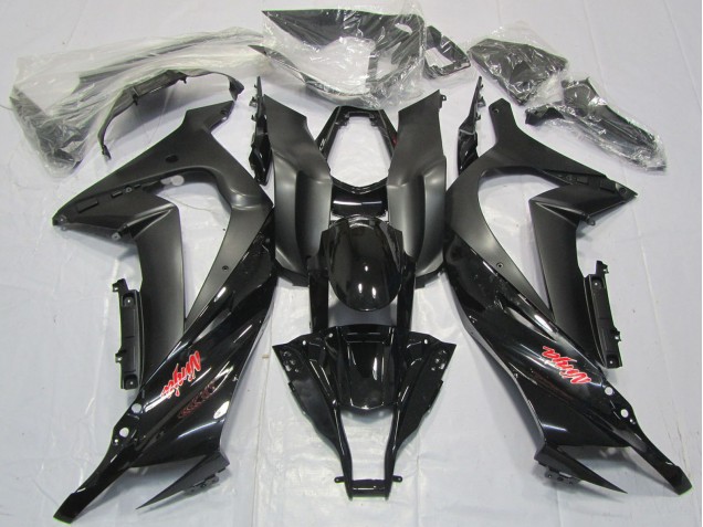 Noir Brillant Noir Mat Rouge Décalque Carénage Moto Kawasaki ZX10R 2011-2015