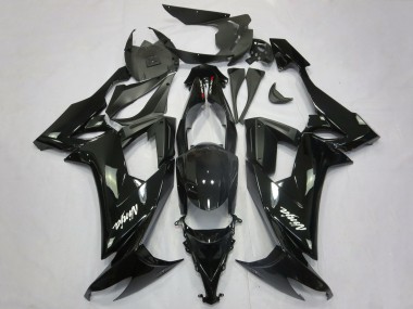 Noir Brillant Noir Mat Blanc Décalque Carénage Moto Kawasaki ZX10R 2008-2010 Pas Chère