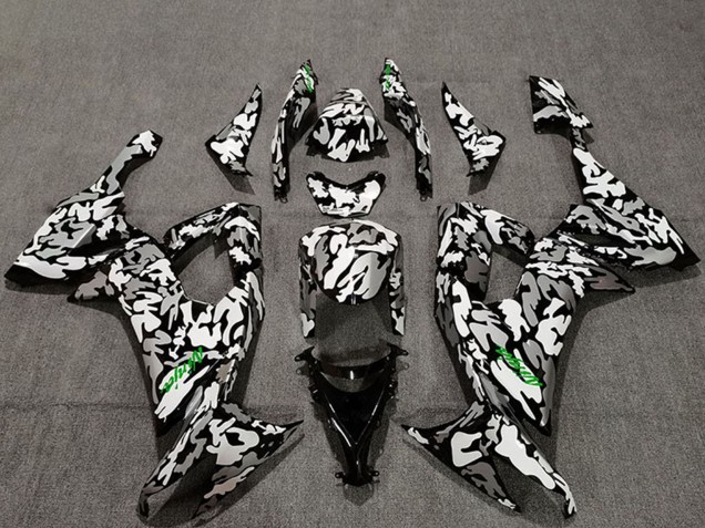 Camouflage Vert Décalque Carénage Moto Kawasaki ZX10R 2008-2010
