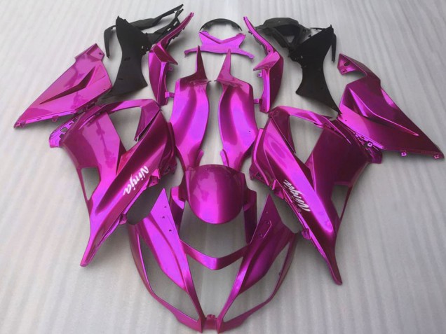 Rose Bonbon Brillant Carénage Moto Kawasaki ZX10R 2016-2020