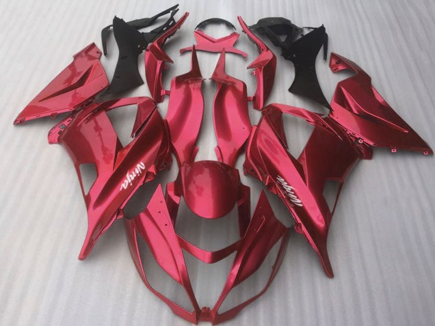 Rouge Bonbon Brillant Carénage Moto Kawasaki ZX10R 2016-2020