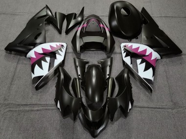 Noir Mat Rose Requin Carénage Moto Kawasaki ZX10R 2004-2005 Pas Chère