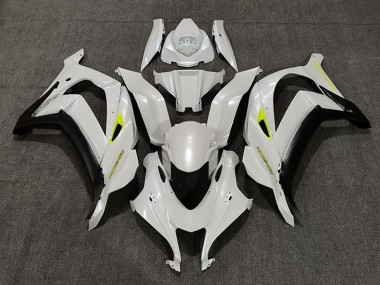 Blanc Jaune Perle Noir Mat Carénage Moto Kawasaki ZX10R 2016-2020 Pas Chère