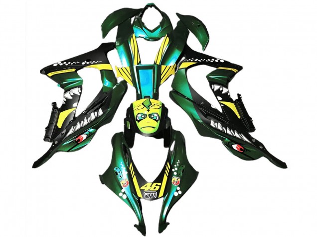 Vert Forêt Jaune Requin 46 Carénage Moto Kawasaki ZX10R 2016-2020