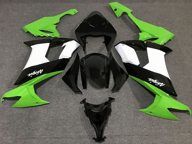 Vert Blanc Noir Carénage Moto Kawasaki ZX10R 2008-2010