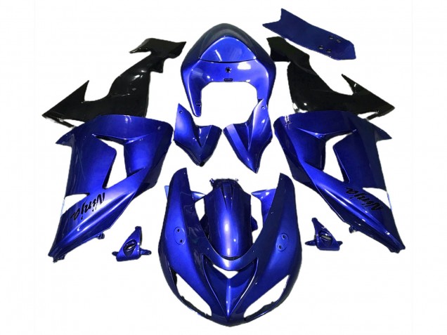 Bleu Noir Carénage Moto Kawasaki ZX10R 2006-2007