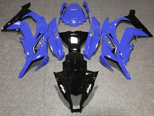 Bleu Noir Brillant Carénage Moto Kawasaki ZX10R 2011-2015