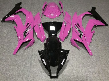 Rose Noir Brillant Carénage Moto Kawasaki ZX10R 2011-2015 Pas Chère