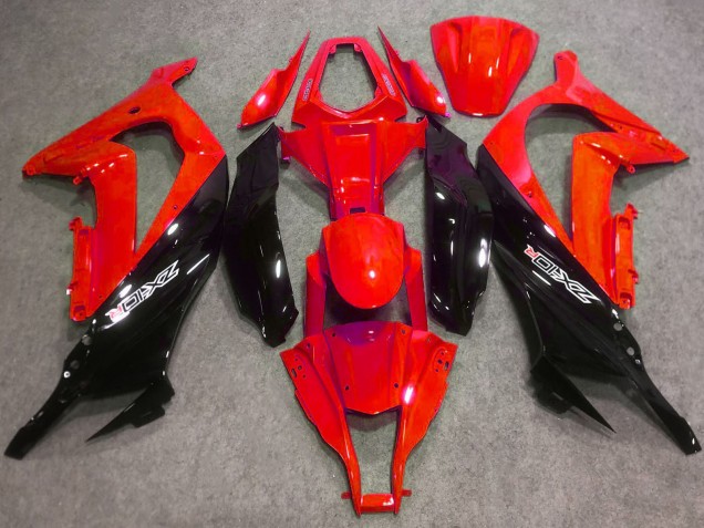 Rouge Noir Brillant Carénage Moto ABS Kawasaki ZX10R 2016-2020