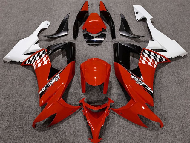Blanc Rouge Noir Carénage Moto Kawasaki ZX10R 2008-2010
