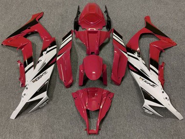 Rouge Marron Blanc Noir Carénage Moto Kawasaki ZX10R 2011-2015 Pas Chère