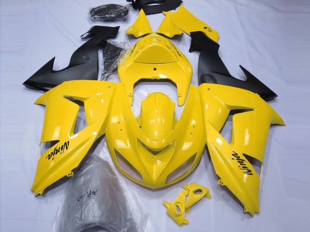 Jaune Noir Carénage Moto Kawasaki ZX10R 2006-2007