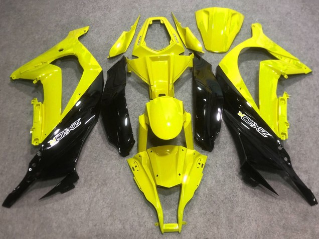 Jaune Noir Brillant Carénage Moto Kawasaki ZX10R 2016-2020