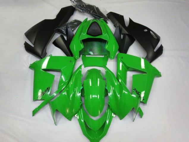 Vert Brillant Noir Carénage Moto Kawasaki ZX10R 2004-2005