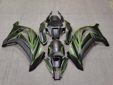 Noir Mat Vert Doubler Carénage Moto Kawasaki ZX10R 2011-2015 Pas Chère