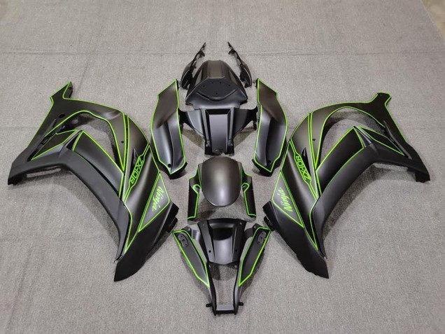 Noir Mat Vert Doubler Carénage Moto Kawasaki ZX10R 2011-2015