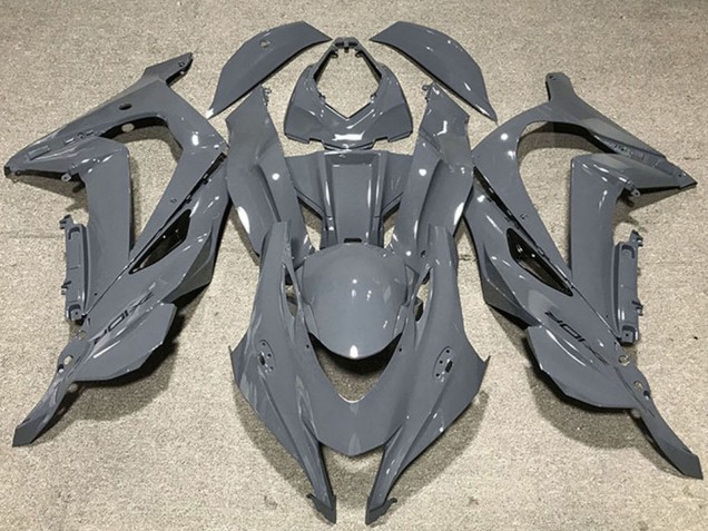 Nardo Gris Noir Logo Carénage Moto Kawasaki ZX10R 2016-2020