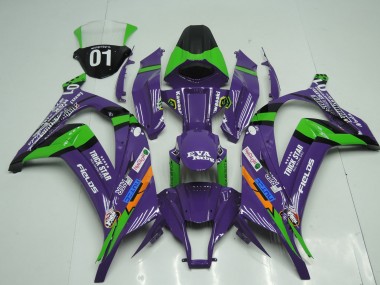 Violet Noir Vert Orange Blanc Trick Star EVA Courses OEM Style Carénage Moto Kawasaki ZX10R 2011-2015 Pas Chère