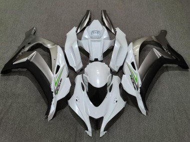 Blanc Perle Argent Carénage Moto Kawasaki ZX10R 2016-2020 Pas Chère