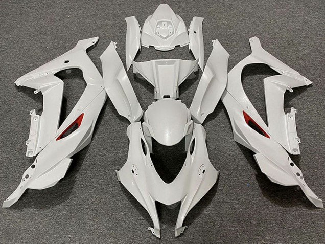 Blanc Perle Rouge Carénage Moto Kawasaki ZX10R 2016-2020