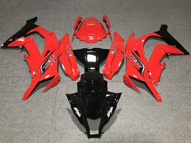 Rouge Noir Brillant Carénage Moto Kawasaki ZX10R 2011-2015