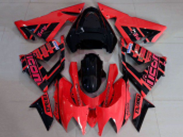 Rouge Noir Logo Carénage Moto Kawasaki ZX10R 2004-2005