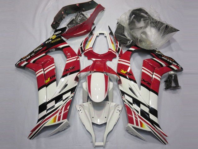 Rouge Noir Blanc Jaune Carénage Moto Kawasaki ZX10R 2011-2015