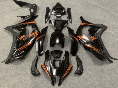 Noir Mat Orange Ninja Carénage Moto Kawasaki ZX10R 2016-2020 Pas Chère