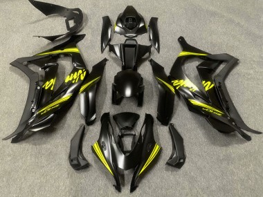 Noir Mat Jaune Ninja Carénage Moto Kawasaki ZX10R 2016-2020 Pas Chère