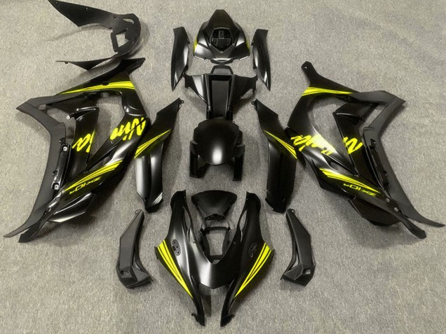 Noir Mat Jaune Ninja Carénage Moto Kawasaki ZX10R 2016-2020