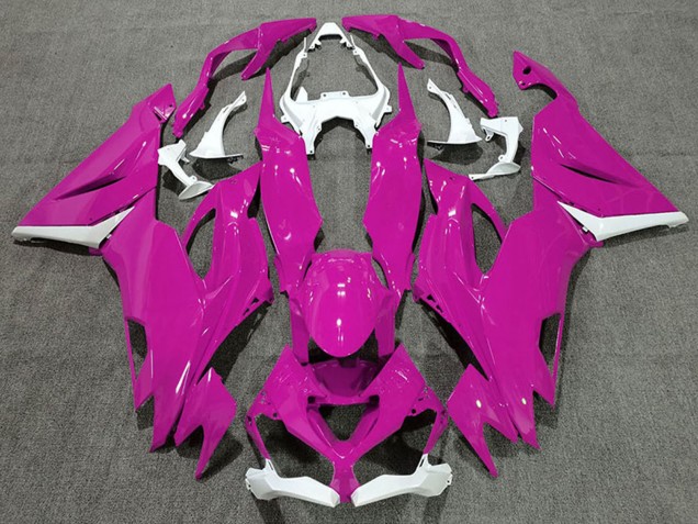 Blanc Rose Vif Carénage Moto Kawasaki ZX6R 2019-2022