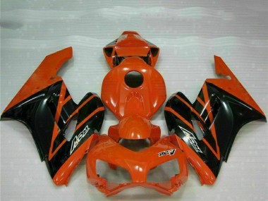 Orange Noir Brillant Carénage Moto Honda CBR1000RR 2004-2005 Pas Chère