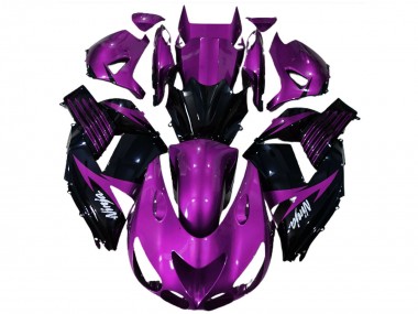Violet Noir Brillant Blanc Ninja Carénage Moto Kawasaki ZX14R 2006-2011 Pas Chère