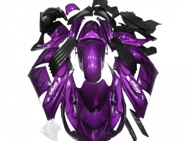 Violet Noir Flamme Blanc Ninja Carénage Moto Kawasaki ZX14R 2006-2011 Pas Chère