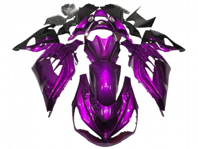 Violet Noir Carénage Moto Kawasaki ZX14R ZZR1400 2012-2024