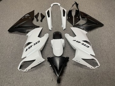 Blanc Noir Mat Carénage Moto Kawasaki Ninja ER6F 2009-2011 Pas Chère