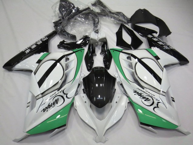 Blanc Brillant Vert Noir Carénage Moto Kawasaki Ninja 300 2013-2024