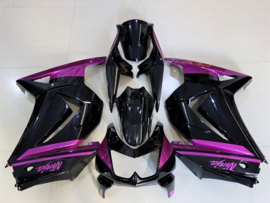 Noir Brillant Violet Carénage Moto Kawasaki Ninja 250 2008-2012 Pas Chère