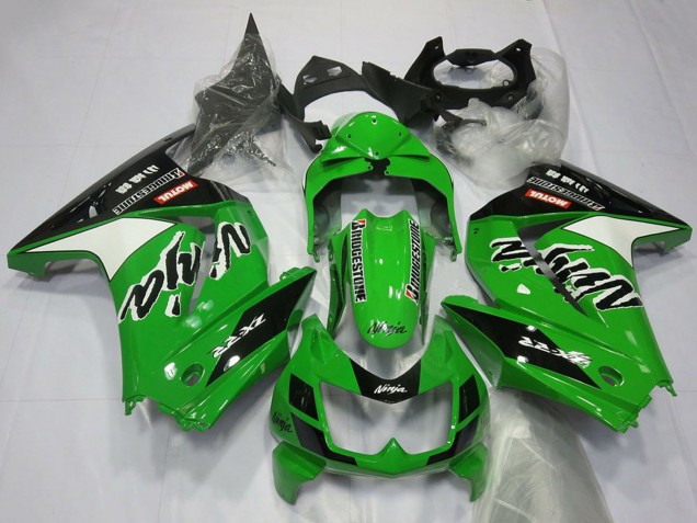 Vert Blanc Noir Carénage Moto Kawasaki Ninja 250 2008-2012