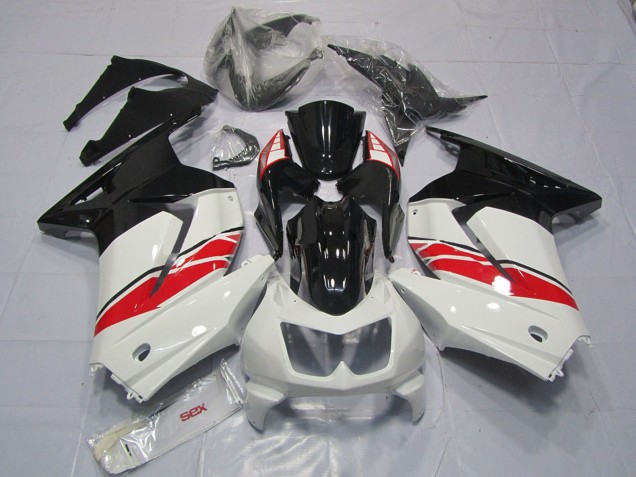 Blanc Rouge Noir Brillant Yama Style Carénage Moto Kawasaki Ninja 250 2008-2012